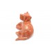 Handmade Natural Red Jasper gemstone Dog Figure Home Decorative Gift Item